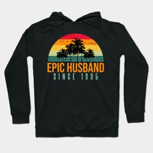 Epic Husband Since 1995 - Funny 27th wedding anniversary gift for him Hoodie